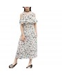 Floral Girls Off Shoulder Chiffon Dress For 6-15Y