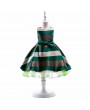 Striped Girls Sleeveless Formal Pageant Princess Wedding Bridesmaid Dress For 3Y-14Y