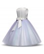 Flower Girls Dresses Kids Embroidery Tulle Dress For 3Y-11Y