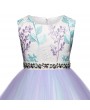 Flower Girls Dresses Kids Embroidery Tulle Dress For 3Y-11Y