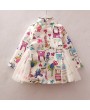 Vintage Chinese Style Toddler Girls Printed Dress For 2-7Y