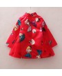 Vintage Chinese Style Toddler Girls Printed Dress For 2-7Y