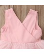 Flower Girls Dresses Kids Backless Bow-Knot Princess Dress For 3-13Y