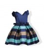 Striped Toddler Girls Kids Princess Party Dresses Formal Dress Ball Gown For 3Y-10Y