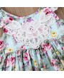 Flower Printed Toddlers Girls Kids Sleeveless Summer Lace Backless Dresses