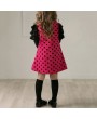 Dots Print Girls Long Sleeve Patchwork Dress For 2Y-11Y