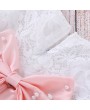 Bow-Knot Patch Girls Long Sleeve Lace Dress For 1Y-7Y