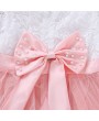 Bow-Knot Patch Girls Long Sleeve Lace Dress For 1Y-7Y