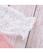 Bow-Knot Patch Girls Long Sleeve Lace Dress For 1Y-7Y