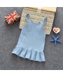 Cute Cat Toddler Girls Casual Strap Party Ruffle Princes Dresses For 1Y-9Y