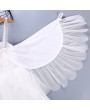 Flamingo Embroidery Girls Angel Wings Performance Princess Dress For 2Y-11Y