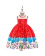 Girls Dress Christmas Eve Xmas Snow Holiday Party Dresses For 3Y-13Y