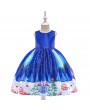 Girls Dress Christmas Eve Xmas Snow Holiday Party Dresses For 3Y-13Y