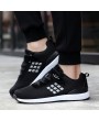 Men Knitted Breathable Light Weight Hook Loop Wlaking Shoes