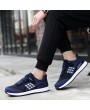 Men Knitted Breathable Light Weight Hook Loop Wlaking Shoes