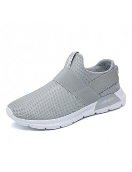 Men Mesh Elastic Slip On Soft Running Sneakers Casual Walking Shoes