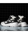 Men Fabric Leather Splicing Slip Resistant Wearable Casual Outdoor Sneakers