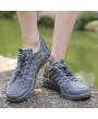 Men Bungee Closure Mesh Textile Quick Drying Upstream Shoes