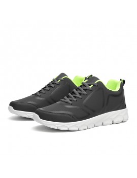 Large Size Men Microfiber Leather Running Sneakers