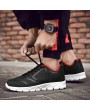 Large Size Men Microfiber Leather Running Sneakers