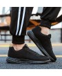 Large Size Men Knitted Fabric Lace Up Sport Running Casual Sneakers