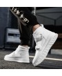 Men Metal Buckle High Top Comfy Sole Sport Casual Trainers