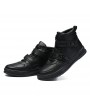 Men Metal Buckle High Top Comfy Sole Sport Casual Trainers