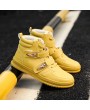 Men Metal Buckle High Top Comfy Sole Sport Casual Trainers