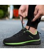 Men Knitted Fabric Comfy Lace Up Sport Running Sneakers