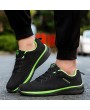 Men Knitted Fabric Comfy Lace Up Sport Running Sneakers