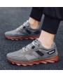 Men Fabric Splicing Breathable Slip Resistant Sport Casual Running Sneakers