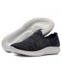 Men Breathable Knitted Fabric Slip On Hiking Casual Sneakers