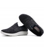 Men Breathable Knitted Fabric Slip On Hiking Casual Sneakers