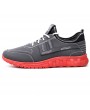 Men PU Leather Splicing Sport Soft Casual Running Sneakers