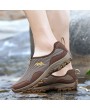 Men Mesh Fabric Breathable Slip Resistant Outdoor Hiking Sneakers