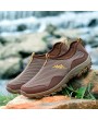 Men Mesh Fabric Breathable Slip Resistant Outdoor Hiking Sneakers