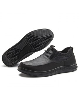 Men Mesh Splicing Light Weight Soft Slip On Casual Waling Shoes