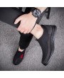 Men Mesh Splicing Light Weight Soft Slip On Casual Waling Shoes