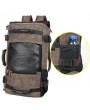 Canvas Backpack Multi-functional Large Capacity Casual Travel Single-shoulder Clutch Bag For Men