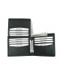 RFID Cowhide Business Wallet 12 Card Slot Holder Thin Coin Purse