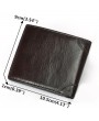 RFID Cowhide Business Wallet 12 Card Slot Holder Thin Coin Purse