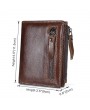 6 Card Holders Vintage Vertical Genuine Leather Coin Bag Wallet For Men