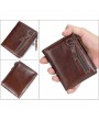 6 Card Holders Vintage Vertical Genuine Leather Coin Bag Wallet For Men