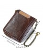 RFID Genuine Leather Casual 10 Card Slot Multifunction Wallets Double Zipper  Men Coin Bag