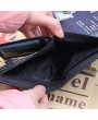 6 Card Holders Vintage Stitching Denim Coin Bag Casual Wallet For Men