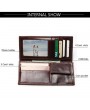 Men RFID Anti-magnetic Genuine Leather Long Wallet Card Holder Phone Bag