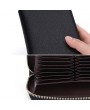 Men Faux Leather Solid Multi-slots Card Holder Wallet