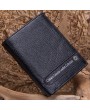 Vintage Genuine Leather Large Capacity Coin Bag Trifold Wallet For Men