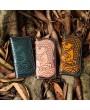 Men And Women Embossed Squid Clutch Bag Cowhide 8 Card Slot Wallet