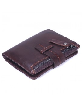 Genuine Leather Wallet 6 Card Slots Card Holder Cowhide Coin Purse For Women Men